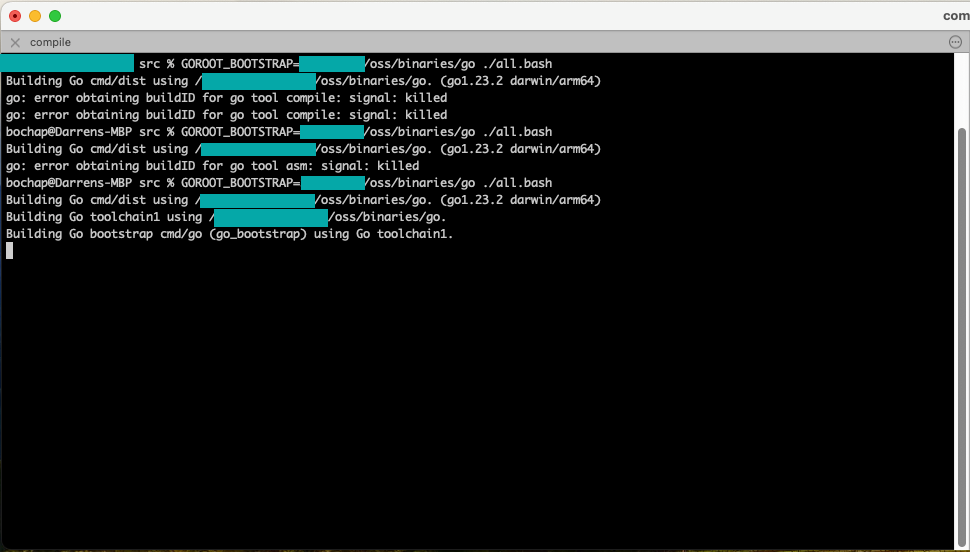 Rerunning all.bash